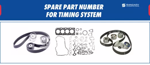 【SHINDARY PRODUCTS】SPARE PARTS NUMBERS FOR TIMING SYSTEM